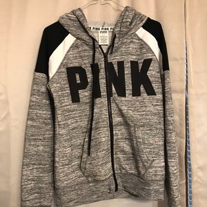 VS PINK grey full zip